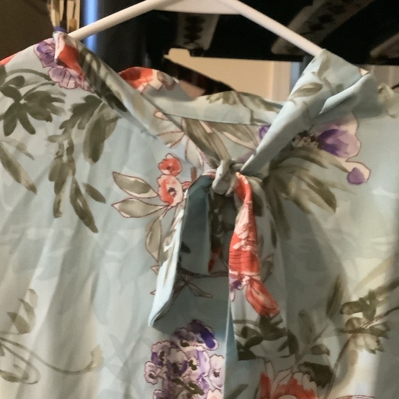 Nannette‎ Floral Midi Dress - Light Blue and Pink - Picture 8 of 10